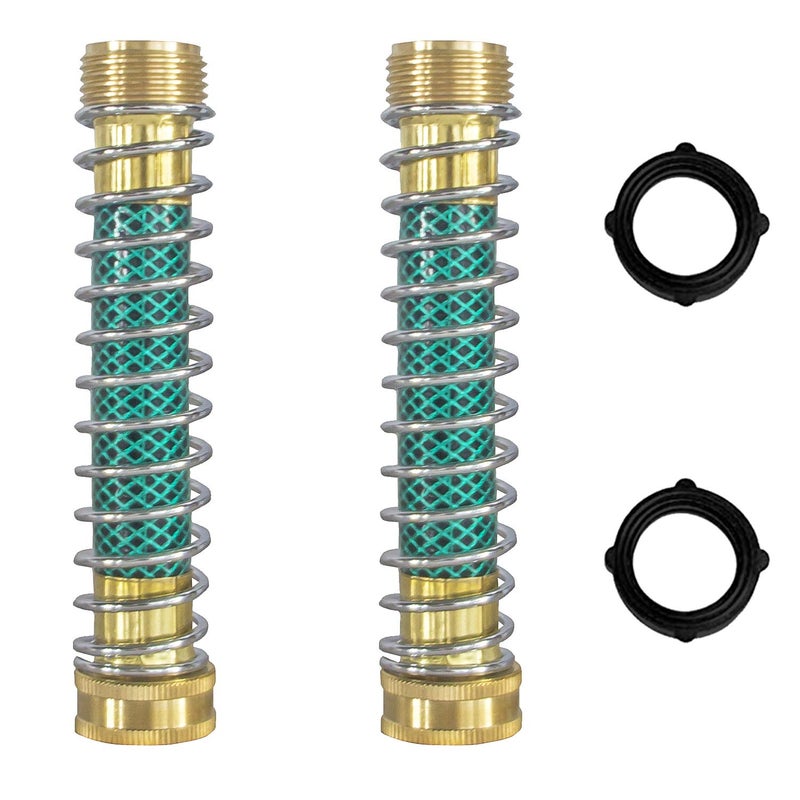 Hourleey Garden Hose Protector, Hose Extension Adapter with Coil Spring, 2 Pack - Image 1